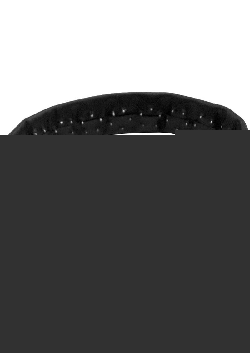 Rouge Pin Prick Leather Cock Strap Adjustable Snap Cock Ring - Black