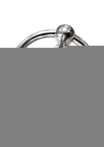 Rouge Stainless Steel Hollow Beaded Urethral Probe and Cock Ring - Metal