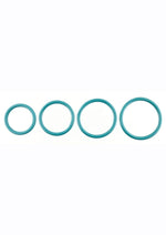 Rubber O-Ring Assorted Sizes - Emerald/Green - 4 Pack