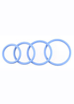 Rubber O-Ring Assorted Sizes - Blue/Periwinkle - 4 Pack