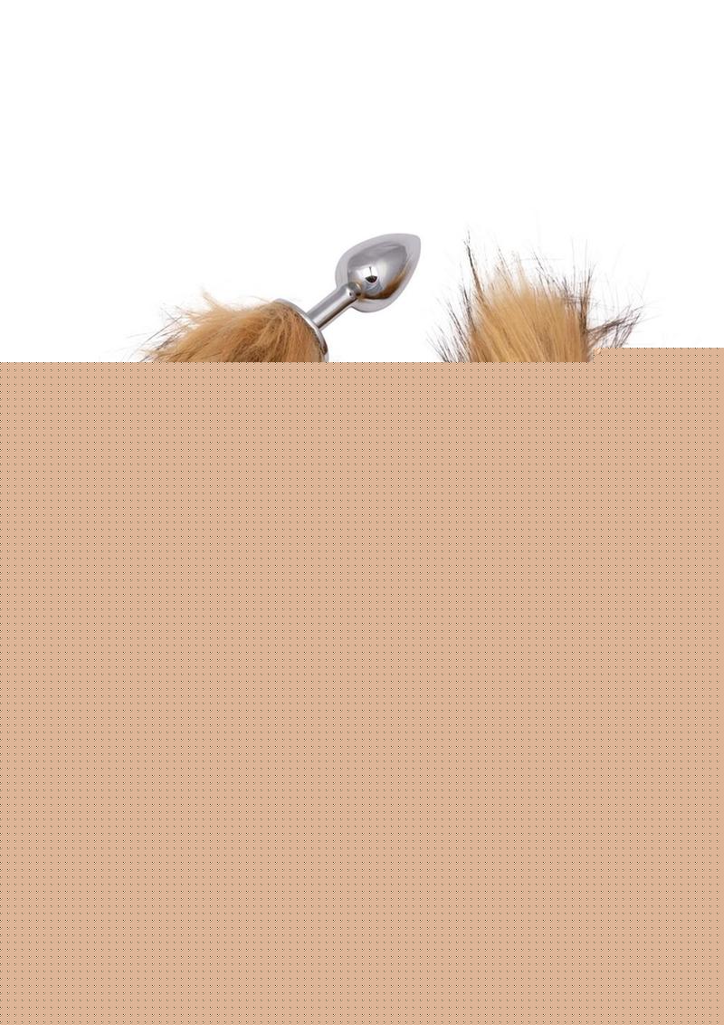 Running Wild Faux Fur Tail and Metallic Anal Plug - Brown