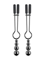 Selopa Beaded Nipple Clamps - Black Chrome