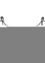 Sex and Mischief Chained Nipple Clamps - Black/Silver