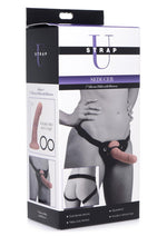 Strap-U Seducer Silicone Dildo with Harness - Vanilla - 7in
