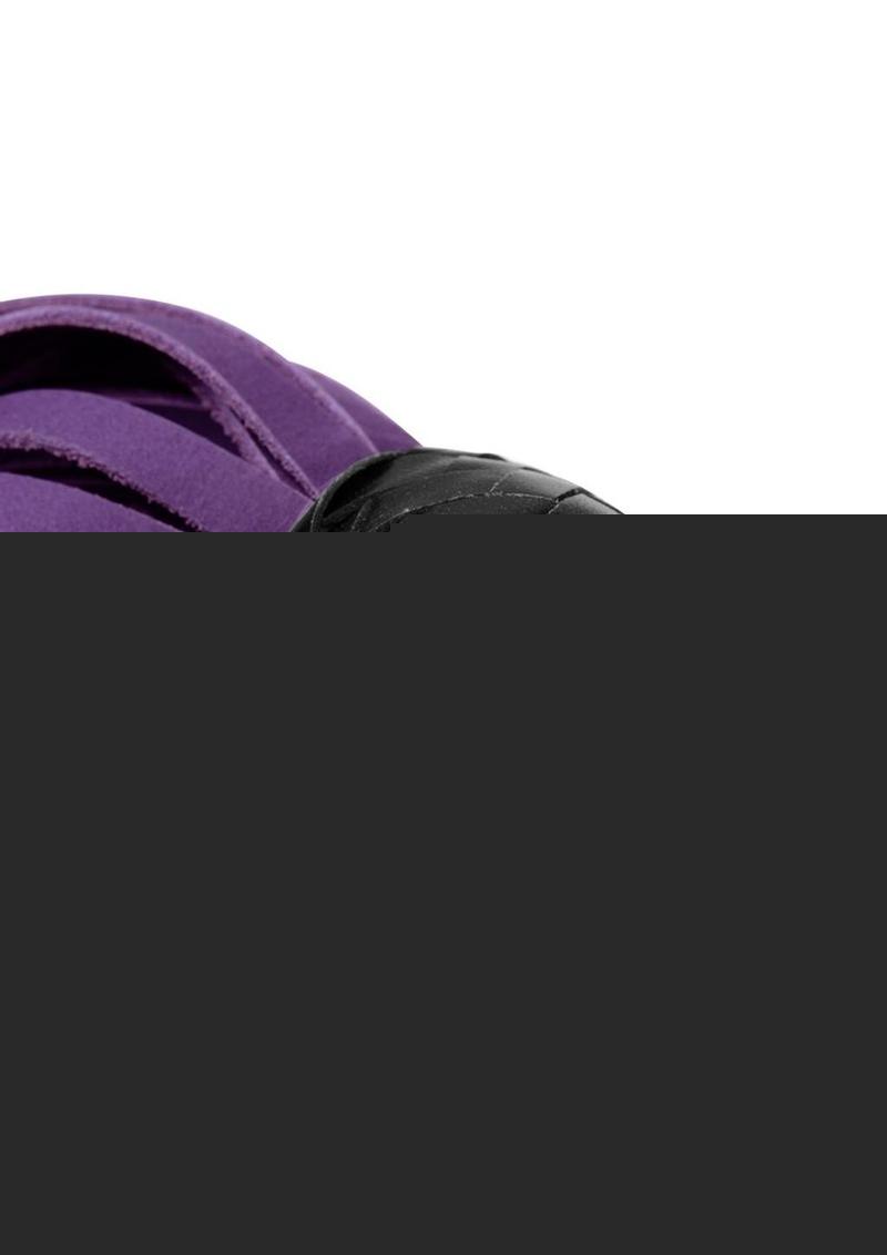 Strict Leather Nubuck Flogger - Black/Purple
