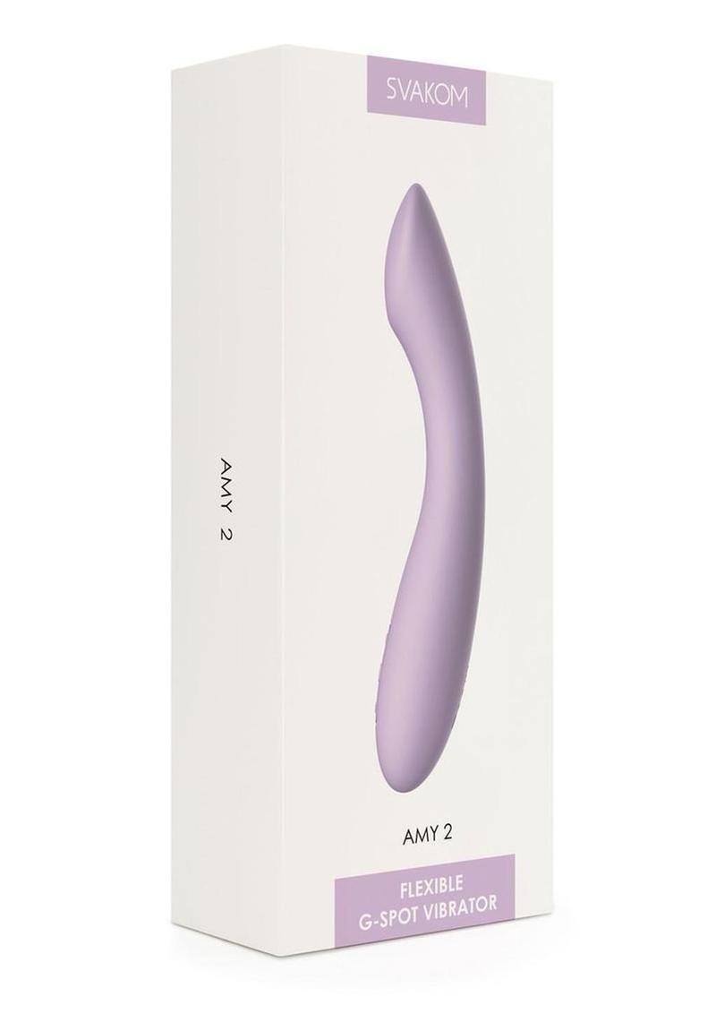 Svakom Amy 2 Rechargeable Silicone Vibrator - Lavender/Purple