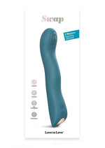 Swap Rechargeable Silicone Vibrator - Teal Me - Teal