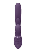 Vive Ena Rechargeable Silicone Triple Motor Thrusting G-Spot with Flapper and Air Wave Clit Stimulation Vibrator