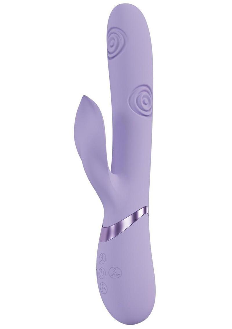 Vive Fronda Silicone Rechargeable Triple Motor G-Spot Vibrating and Tapping Leaf Clit Stimulator