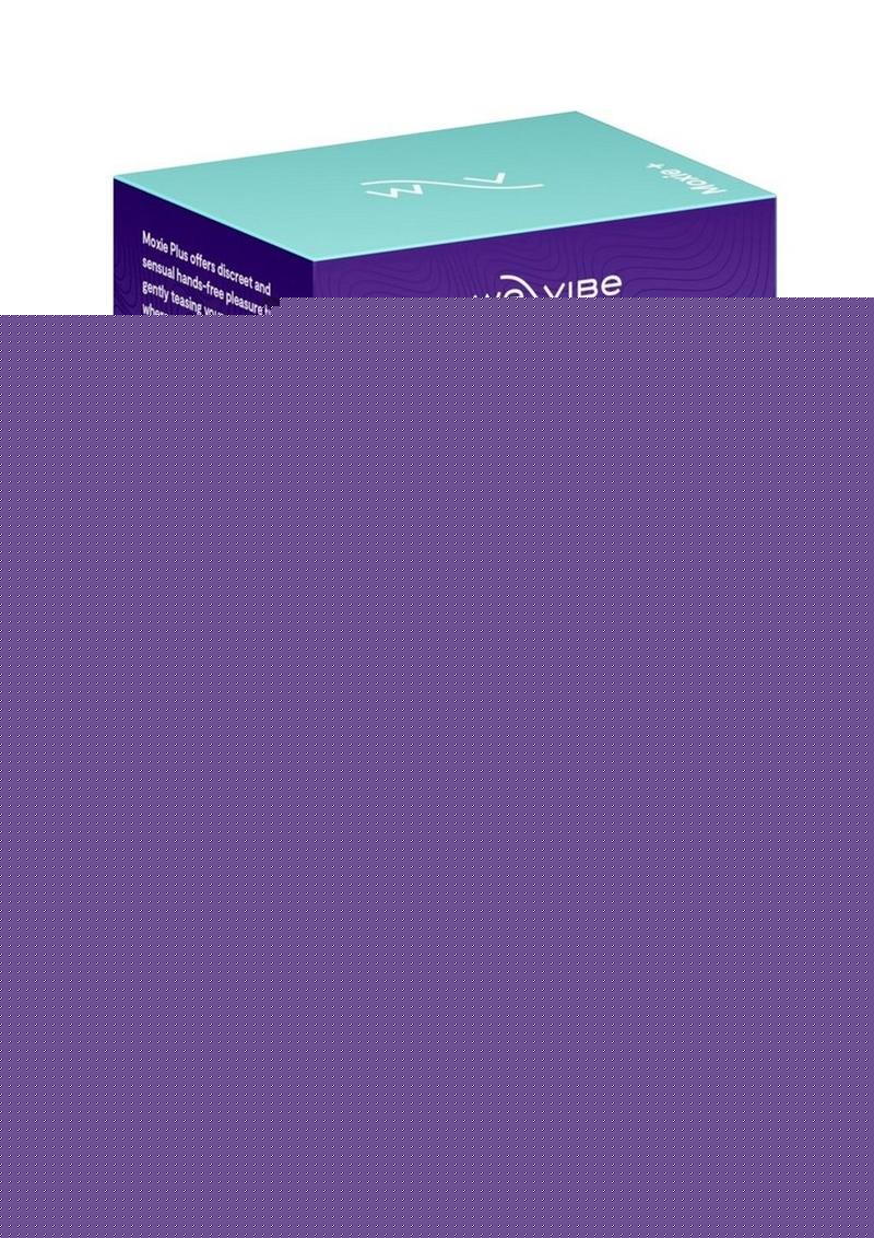 We-Vibe Moxie+ Wearable Rechargeable Silicone Panty Vibe Clitoral Stimulator with Remote - Aqua/Blue